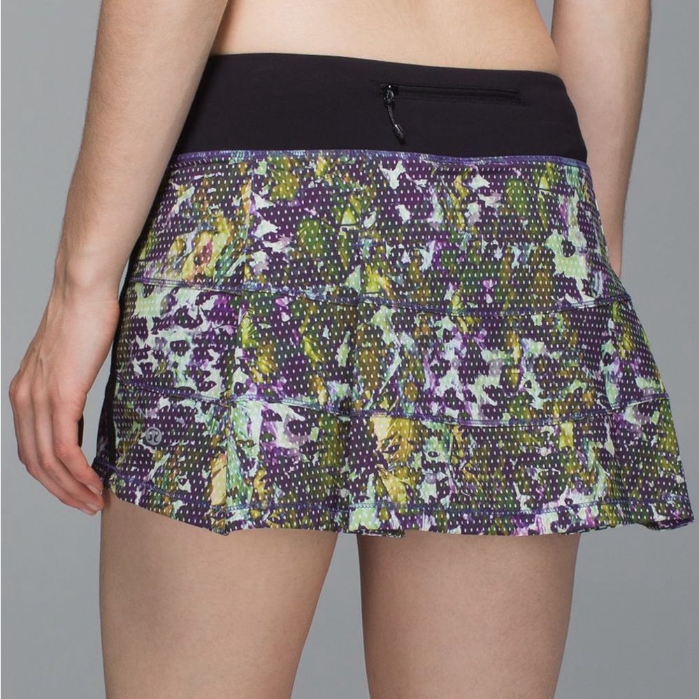 lululemon athletica Purple Floral Print Athletic Skirt